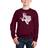 LA Pop Art Kid's Everything Is Bigger In Texas Word Art Crewneck Sweatshirt - Maroon