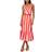 Adrianna Papell Striped Midi Dress - Red/White