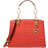 Michael Kors Cynthia Small Crocodile Embossed Leather Satchel - Spiced Coral