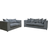 Furniture 786 Kensington Grey Sofa 190cm 2pcs 2 Seater, 3 Seater