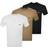 HUGO BOSS Logo-embroidered T-shirts 3-pack - Black/White/Beige