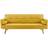 GRS Seatle With Bolster Cushions Mustard Linen Sofa 191cm 3 Seater