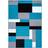 Ebern Designs Tarra Blue, Grey, Black, White 80x150cm