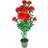 Leaf Rose Tree Large Red/Green Artificial Plant