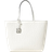 Armani Exchange Liz Embossed All Over Logo Zip Top Tote Bag - White