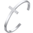 Cross Cuff Bracelet - Silver