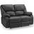 Faux Leather Enoch Black Sofa 150cm 2 Seater