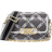 Michael Kors Parker Medium Empire Logo Jacquard Crossbody Bag - Black/White