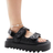 ASOS DESIGN Forecast Sporty Dad Sandals - Black