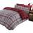 Dreamscene Boston Duvet Cover Red, Grey, Silver (200x200cm)