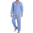 Camille Classic Style Mens Full Length Pyjama Sets - Blue