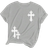 Shein Slayr Women's Cross Printed Short Sleeve T-Shirt
