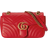 Gucci Gg Marmont Small Shoulder Bag - Red Leather