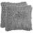 Sienna Faux Mongolian Fur Pack Cushion Cover Silver (45x45cm)
