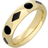 C. W. Sellors Wedding Band Ring - Gold/Black