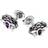 Blue John Sheep Chain Link Cufflinks - Silver/Purple