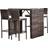 Teamson Home 5 pcs Patio Dining Set, 1 Table incl. 4 Chairs
