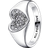 Pandora Radiant Heart Pavé Signet Ring - Silver/Transparent