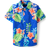 The Children's Place Boy's Matching Family Tropical Poplin Button Up Shirt - Cool Cobalt