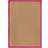 Dunelm Herringbone Jute Border Pink, Brown 200x290cm