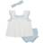 Little Me Baby's Embroidered Top & Shorts Set with Headband - Blue