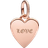 Pandora Engravable Heart Tag Pendant - Rose Gold