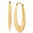 Macy's Swirled Rib Oval Hoop Earrings - Gold