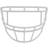 Schutt F7 EGOP-II-DW-NB Carbon Steel Football Facemask - White