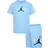 Nike Kid's Jordan Sustainable Shorts Set - Aquarius Blue