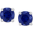 Macy's Birthstone Stud Earrings - White Gold/Sapphire