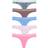 Victoria's Secret Logo Cotton Thong Panties 5-pack - Multicolour