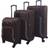 Infinity Leather Travel Suitcases - Set of 3