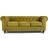 Rosdorf Park Chesterfield Gold Sofa 209cm 3 Seater