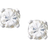 Macy's Round Cut Stud Earrings - White Gold/Diamond