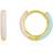 Spero London Hoop Earrings - Gold/Pink/Blue