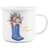 Purely Home Blue Boots Gardening Enamel Mug - My Garden Is My Happy Place Mug 50cl