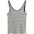 H&M Ribbed Vest Top - White/Black Striped