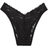 PINK Wink V Front Brazilian Panty - Pure Black