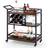 Costway Kitchen Serving Cart Rustic Brown Trolley Table 35.6x104.1cm