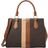 Michael Kors Marilyn Medium Logo Stripe Satchel - Brown/luggage