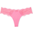 Victoria's Secret Women's Lace-Trim Thong Panty - Tickled Pink