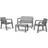 Keter Emily Outdoor Lounge Set, 1 Table incl. 2 Chairs & 1 Sofas