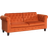 Artemis Home Maplewood Click-Clack Reclining Orange Sofa 217cm 3 Seater