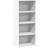 vidaXL 846397 White Book Shelf 124cm