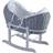 Kinder Valley Waffle Wicker Pod Moses Basket with Rocking Stand 18.1x33.1"