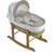 Kinder Valley Tiny Ted Cream Palm Moses Basket with Rocking Stand 18.1x33.1"