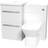 Nes Home Nanuya Basin Vanity Cabinet, WC Unit & Rimless Back To Wall Toilet