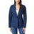 Gloria Vanderbilt Denim One Button Blazer - Commack Medium Wash