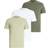 AllSaints Brace Brushed Cotton T-shirt 3-pack - Green/Optic White