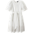 ME+EM Cheesecloth Broderie Short Swing Dress + Belt - White